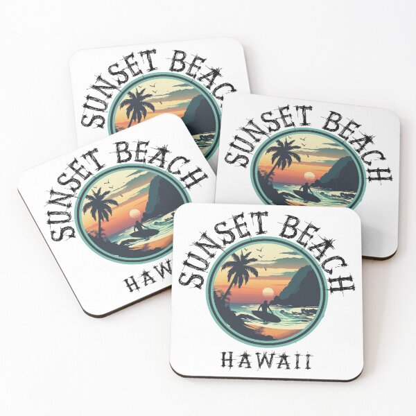 Item preview, Sunset Beach - Hawaii (with Black Lettering) designed and sold by VelvetRoom.