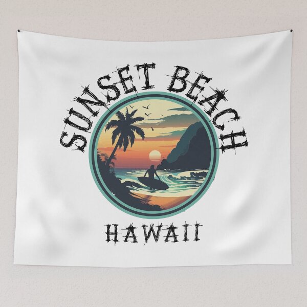 Item preview, Sunset Beach - Hawaii (with Black Lettering) designed and sold by VelvetRoom.