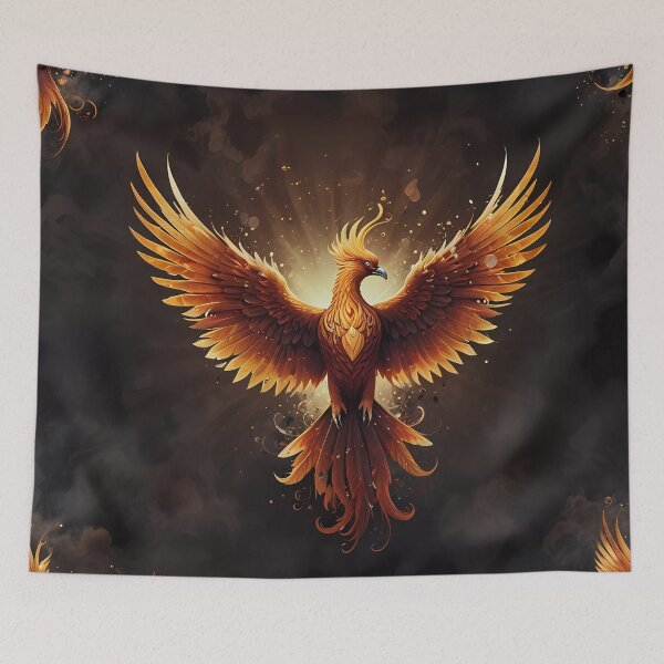 Item preview, Colourful Feathered Phoenix Bird Pattern Throw Pillow  designed and sold by FocusedArt.