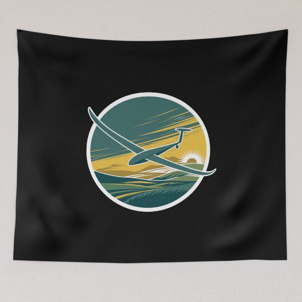 Item preview, Glider Plane Pilot Sailplane aerial floating soaring designed and sold by These_Prints.