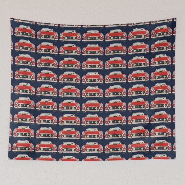 Item preview, Red Sports Car with Navy Background designed and sold by artthatrocks.