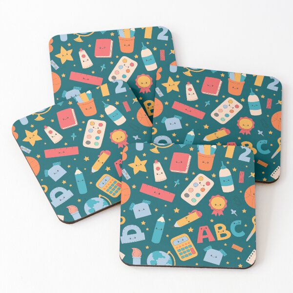 Item preview,  School Supplies Cute Smiling Characters Pattern designed and sold by AnnaVioletStore.