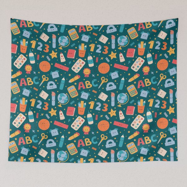 Item preview,  School Supplies Cute Smiling Characters Pattern designed and sold by AnnaVioletStore.