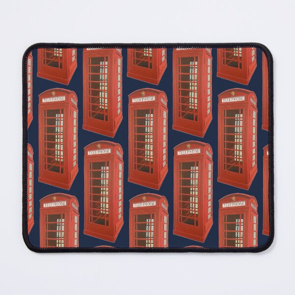 Item preview, Old Red Phone Booth with Navy Background designed and sold by artthatrocks.