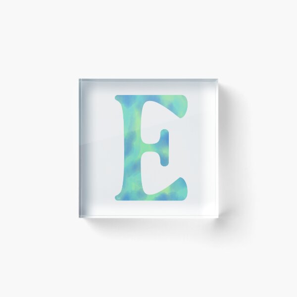 Item preview, “E” aqua   designed and sold by Ninidesignss.