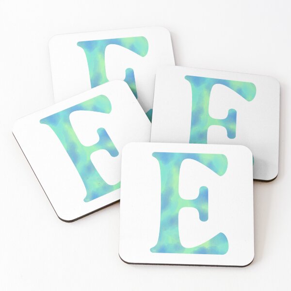 Item preview, “E” aqua   designed and sold by Ninidesignss.