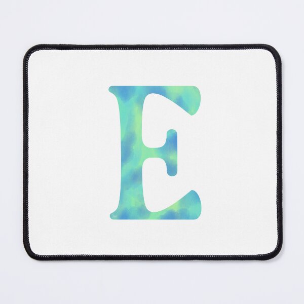 Item preview, “E” aqua designed and sold by Ninidesignss.