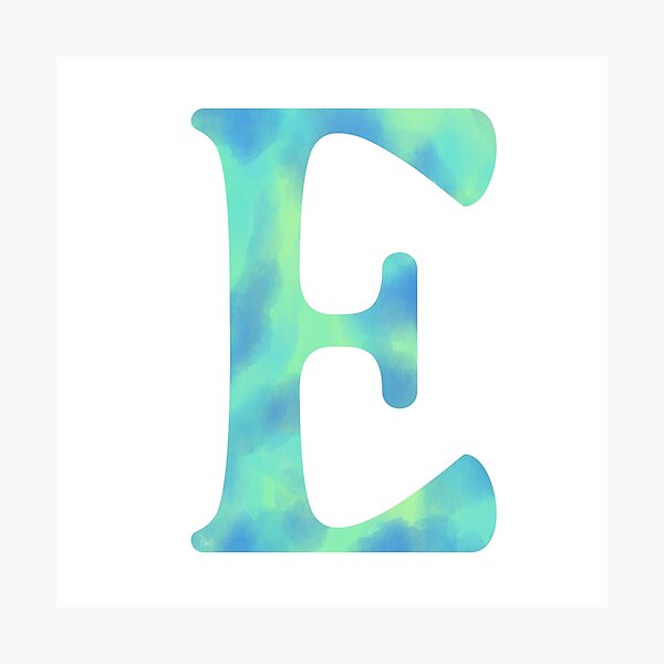 Artikelvorschau, „E“ aqua entworfen und verkauft von Ninidesignss.