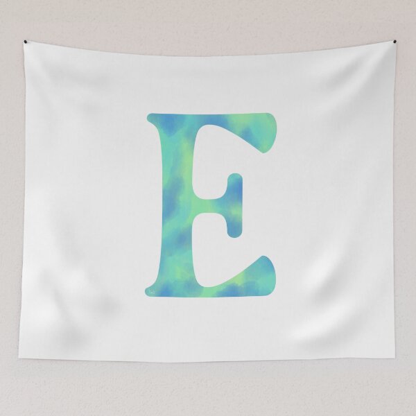 Item preview, “E” aqua   designed and sold by Ninidesignss.