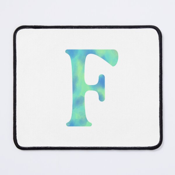Item preview, “F” aqua designed and sold by Ninidesignss.