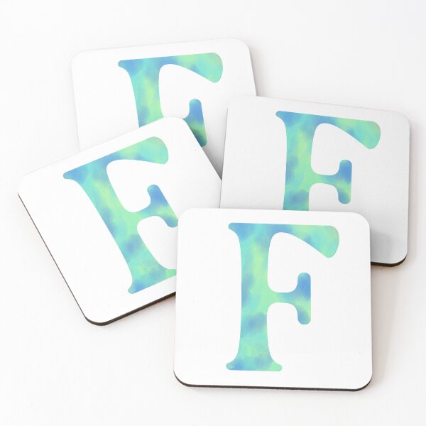 Item preview, “F” aqua   designed and sold by Ninidesignss.