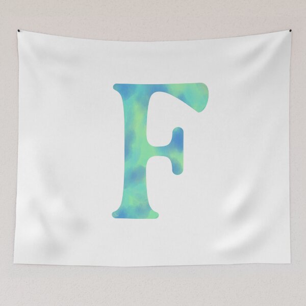 Item preview, “F” aqua   designed and sold by Ninidesignss.