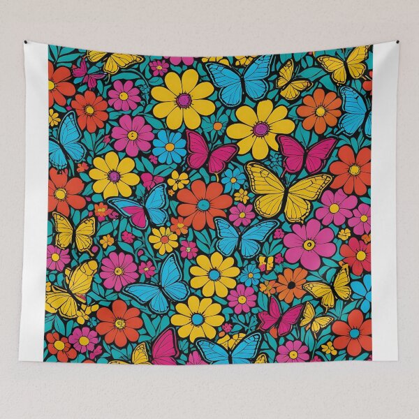 Item preview, flowers and butterflies theme designed and sold by Seventonix.