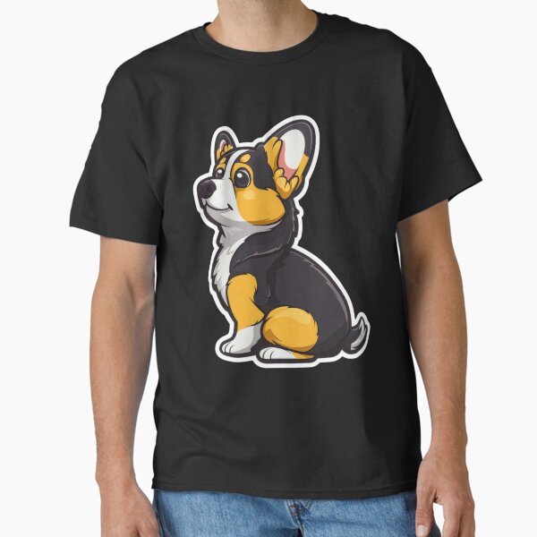 Item preview, Adorable yellow face and black back corgi cartoon style designed and sold by tjnextgen99.