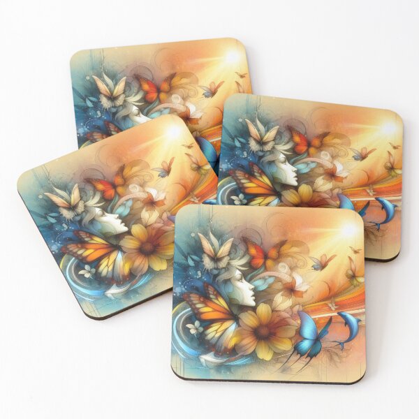 Item preview, The Cinderella and the Butterflies abstract art  designed and sold by ZulryLifestyles.