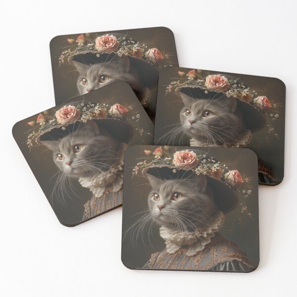 Item preview, Aristocratic Cat with Flowers designed and sold by aiperfectworld.