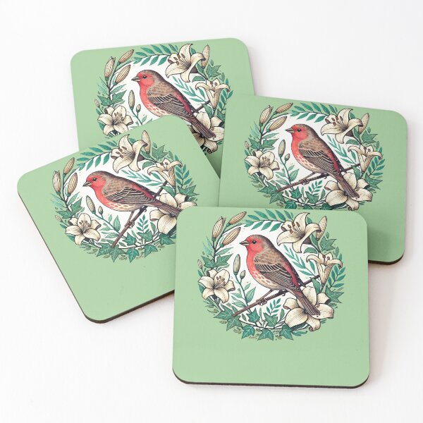 Item preview, House Finch Lilies designed and sold by FrictionMaxxing.