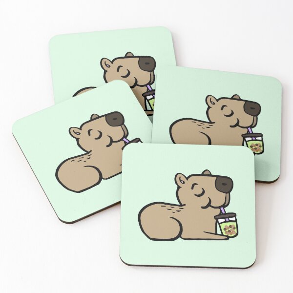 Item preview, Capybara With Bubble Tea designed and sold by Claustronautas.