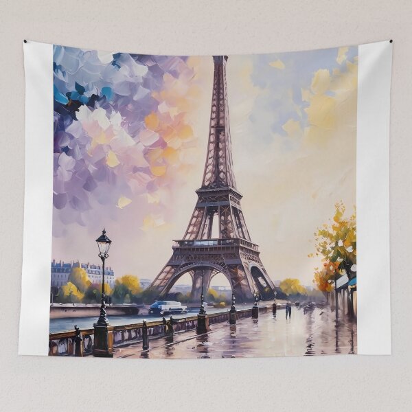 Item preview, Romantic Eiffel Tower at Sunset Painting designed and sold by AHMEDMAMADO.