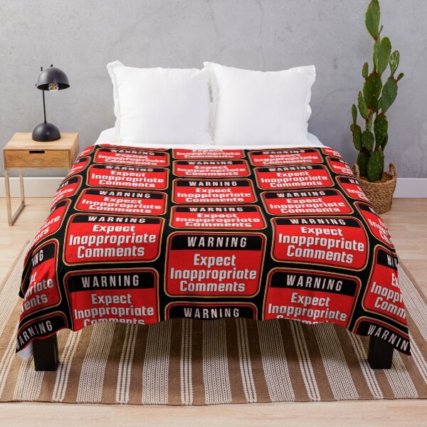 Item preview, WARNING: Expect Inappropriate Comments - funny warning signs designed and sold by DesignsFromTW-S.