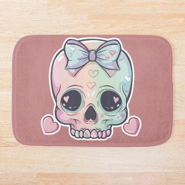 Item preview, Cute Pastel Skull with Bow designed and sold by Midnight Garden.