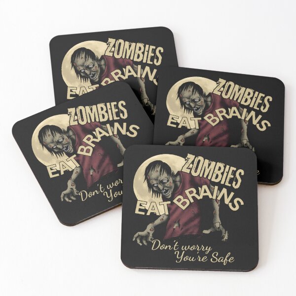 Item preview, Zombies Eat Brains Don't Worry You're Safe Funny Halloween  designed and sold by MTJ-Mushrooms.
