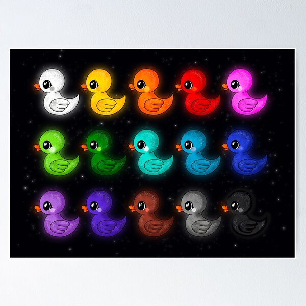 Item preview, colorful cute bath ducks ducklings designed and sold by Pezi-Creation.