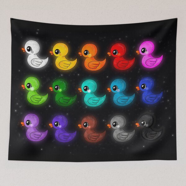 Item preview, colorful cute bath ducks ducklings designed and sold by Pezi-Creation.
