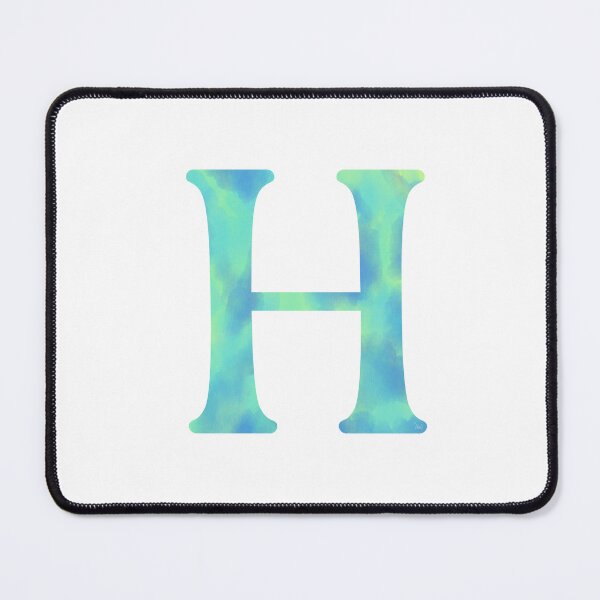 Item preview, “H” aqua designed and sold by Ninidesignss.