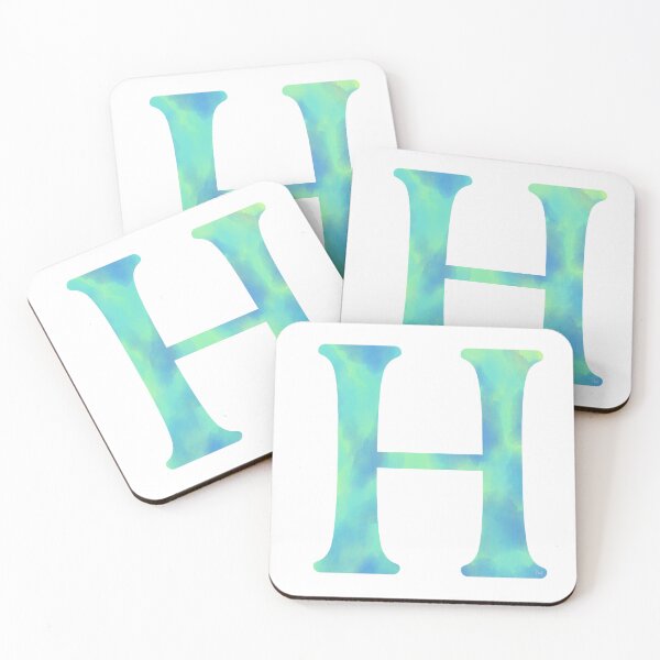 Item preview, “H” aqua designed and sold by Ninidesignss.