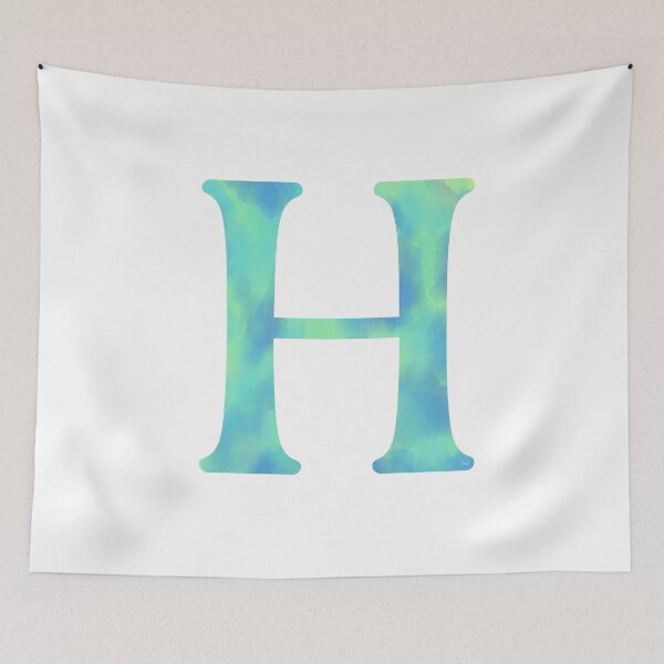 Item preview, “H” aqua designed and sold by Ninidesignss.