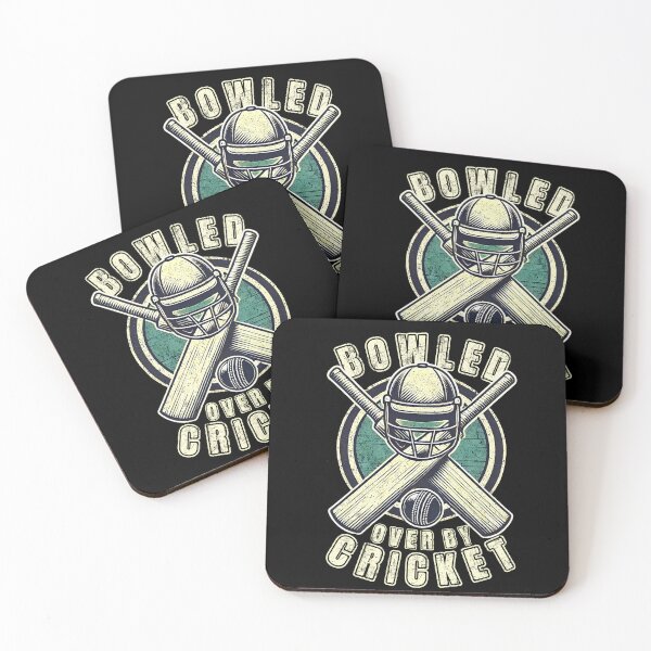 Item preview, Funny Vintage Cricket Design - Bowled Over by Cricket. Humorous gift for cricket players and fans designed and sold by Unitepeople.