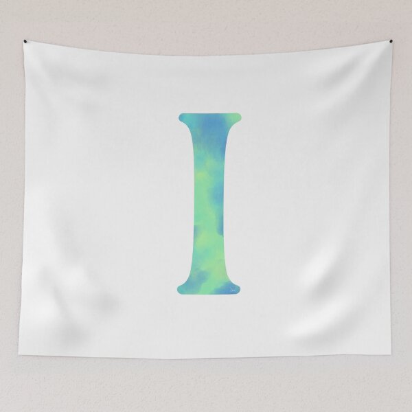 Item preview, “I” aqua designed and sold by Ninidesignss.