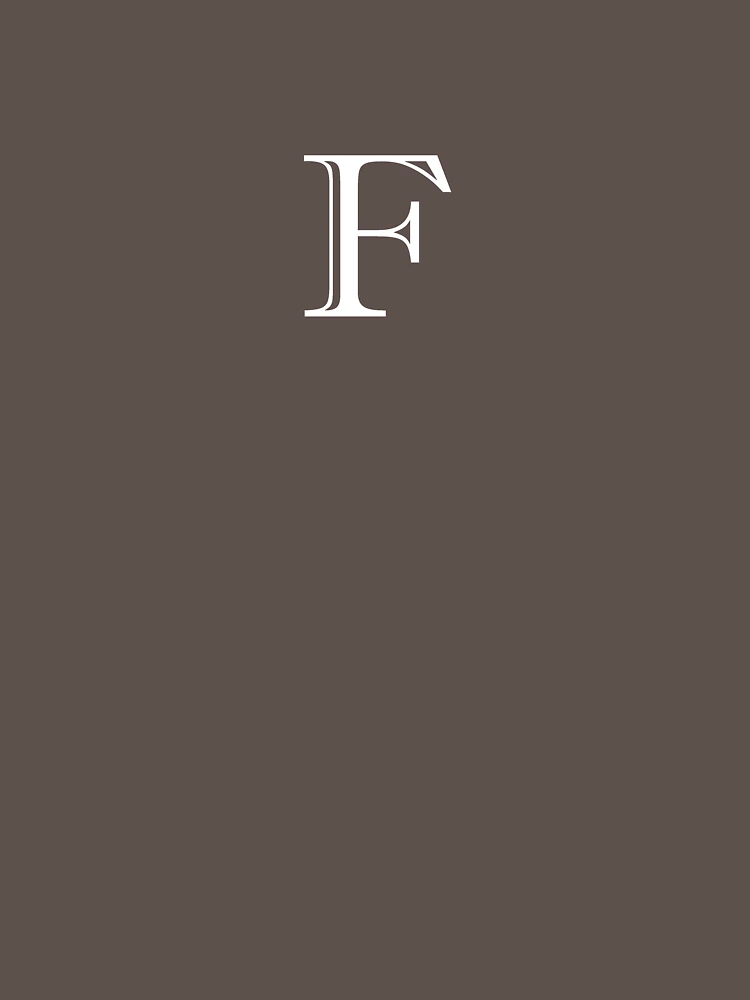 Thumbnail 4 of 4, V-Neck T-Shirt, F Monogram designed and sold by ShellSticker.