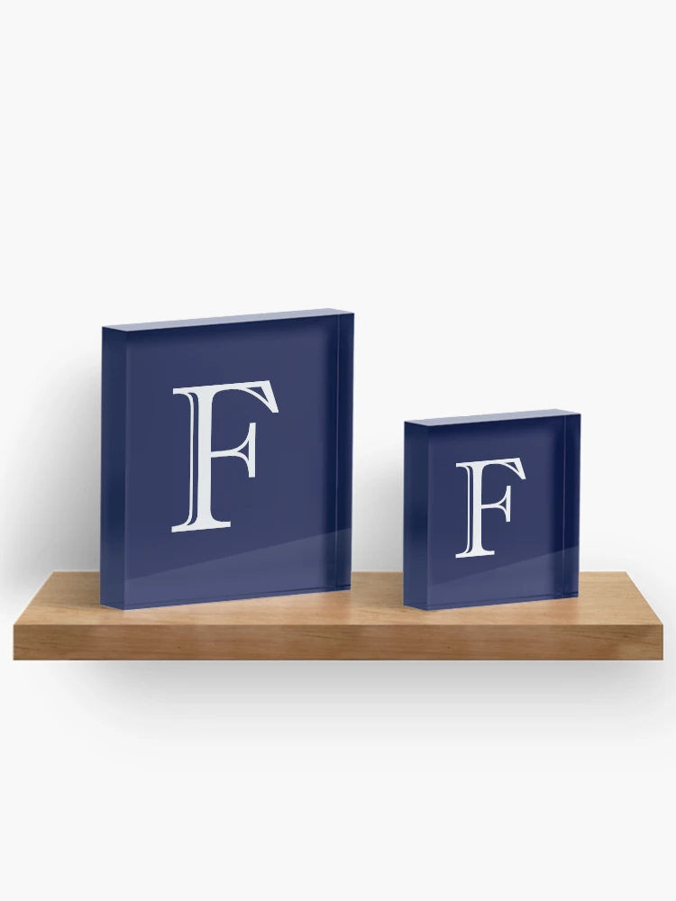 Thumbnail 3 of 5, Acrylic Block, F Monogram designed and sold by ShellSticker.