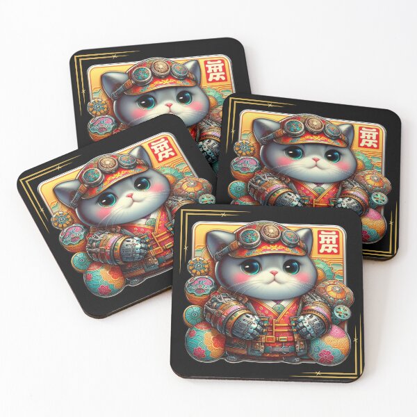 Item preview, Steampunk Feline Print British Shorthair Cat in Mechanical Costume designed and sold by Dynke.
