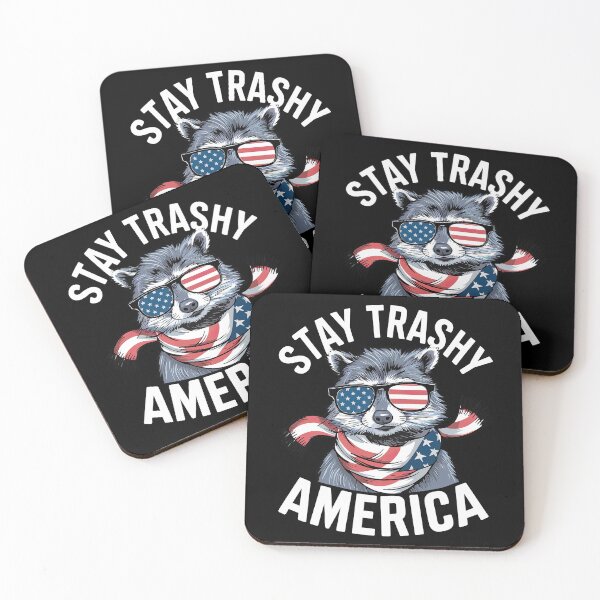 Item preview, Stay Trashy America 4th of July Boys Patriotic Raccoon T-Shirt designed and sold by MAPDDesigns.