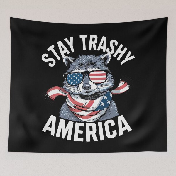Item preview, Stay Trashy America 4th of July Boys Patriotic Raccoon T-Shirt designed and sold by MAPDDesigns.
