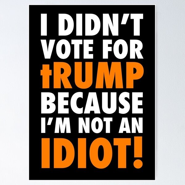 Item preview, I didn't vote for tRump (orange Idiot)  designed and sold by Thelittlelord.