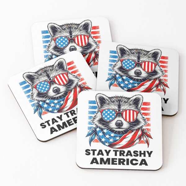 Item preview, Stay Trashy America 4th of July Boys Patriotic Raccoon T-Shirt designed and sold by MAPDDesigns.