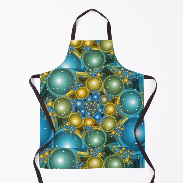 Item preview, Blue and Yellow Orbs Fractal Spiral designed and sold by pinkal.