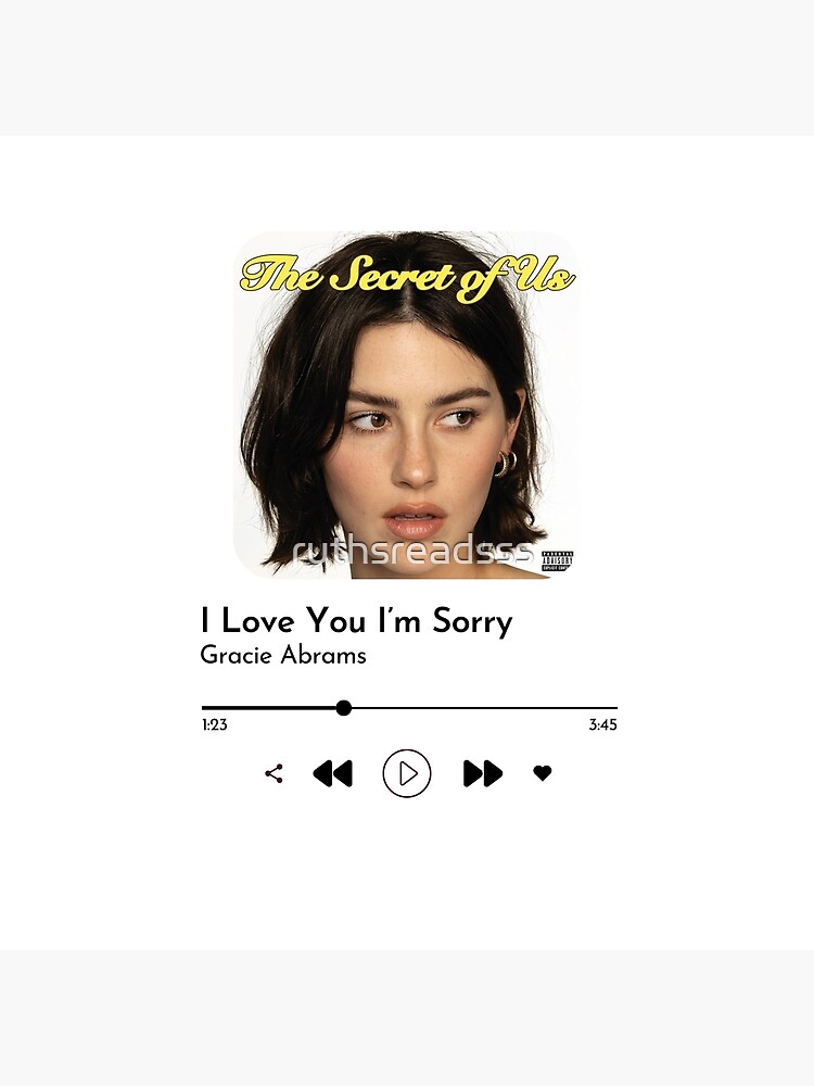お気に入り i love you im sorry gracie abrams ミュージシャン
