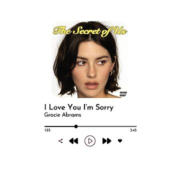 グレイシーエイブラムス - I Love You, I’m Sorry ポスター Amazon.com: Gracie Abrams I Love You I'm Sorry Posters