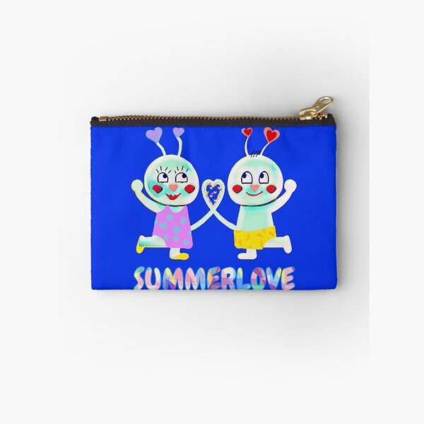 Item preview, Summerlove (bright blue) funny colorful couple with heart -comic style designed and sold by kikidu21.