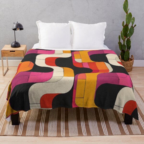Item preview, Abstract Geometric Pattern With Orange, White, and Pink Shapes designed and sold by brandway.