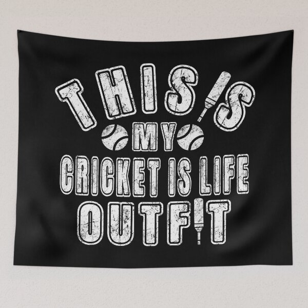 Item preview, Funny Vintage Cricket Is Life Quote. Humorous gift for cricket players and fans designed and sold by Unitepeople.