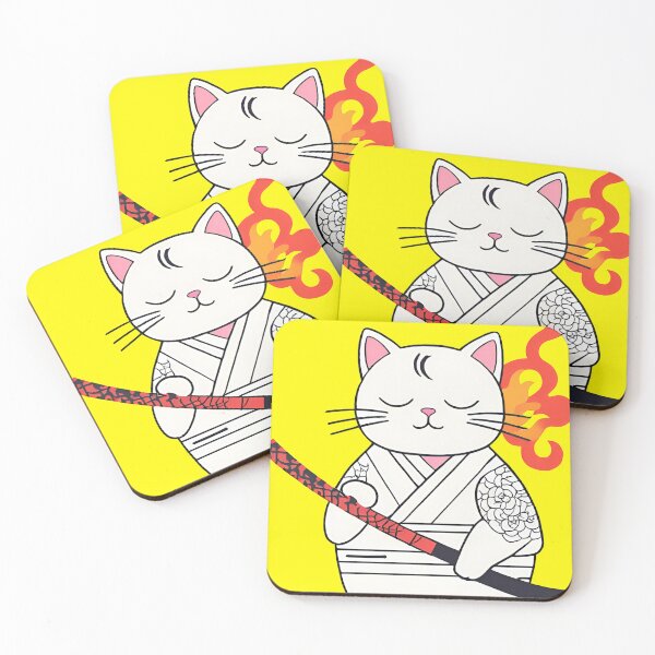 Item preview, japanese neku cute cat on fire designed and sold by Catophile.