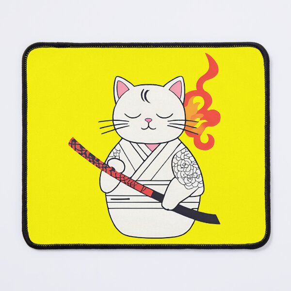 Item preview, japanese neku cute cat on fire designed and sold by Catophile.