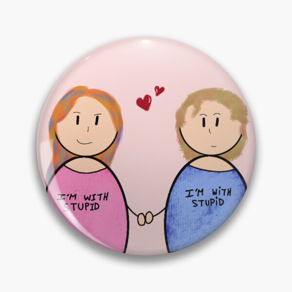 Item preview, Maeve and Alec "I'm with stupid" doodle designed and sold by Marie-Rumbelle.