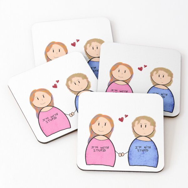 Item preview, Maeve and Alec "I'm with stupid" doodle designed and sold by Marie-Rumbelle.